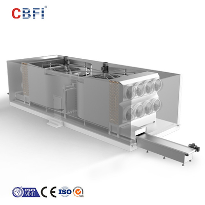 Schneller Ammoniak-Freon-Kühl-IQF-Spiralgefrierschrank mit einer Kapazität von 800 kg pro Stunde
