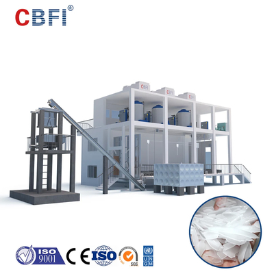 1-60 Tonnen leistungsfreie industrielle Flach-Eismaschine -5°C Eistemperatur Bitzer / Copeland-Kompressor