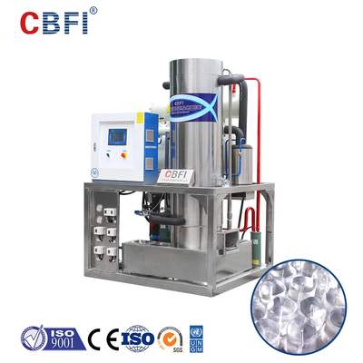 Integrierte Struktur 3,5 kW Schlauch-Eismaschine mit 28,3 kW Kühlkapazität und 30 ~ 55 mm Eislänge