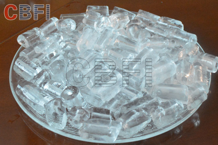 Human Edible Ice Tube Machine For Drinks , Wines Cooling 5 Tons Per Day